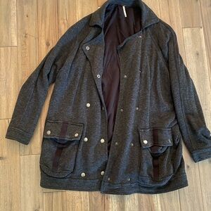 Free People Charcoal Military Field Jacket
